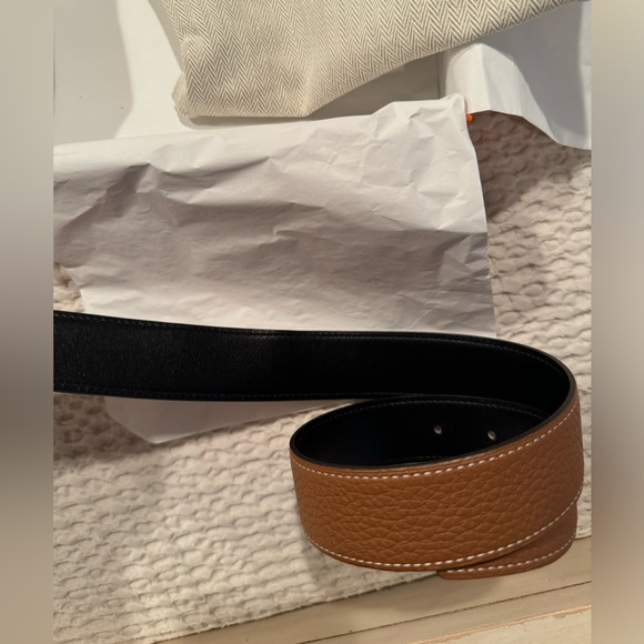 Hermes reversible leather belt (emblem not included) - Picture 4 of 6